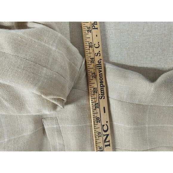 TOMMY HILFIGER Men's Vintage Tan Plaid Suit Jacket Blazer 43R Sport Coat Summer - Picture 6 of 11